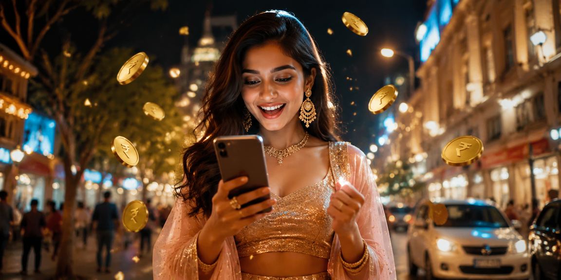 Player enjoying mobile slots game in Bangalore