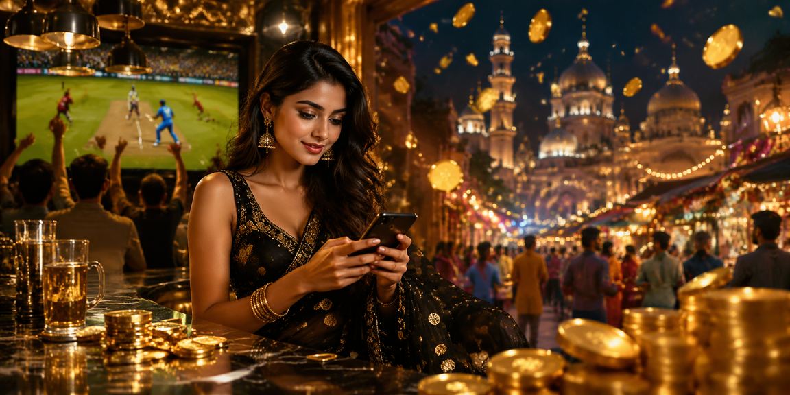 Excited Man Betting on Cricket Match