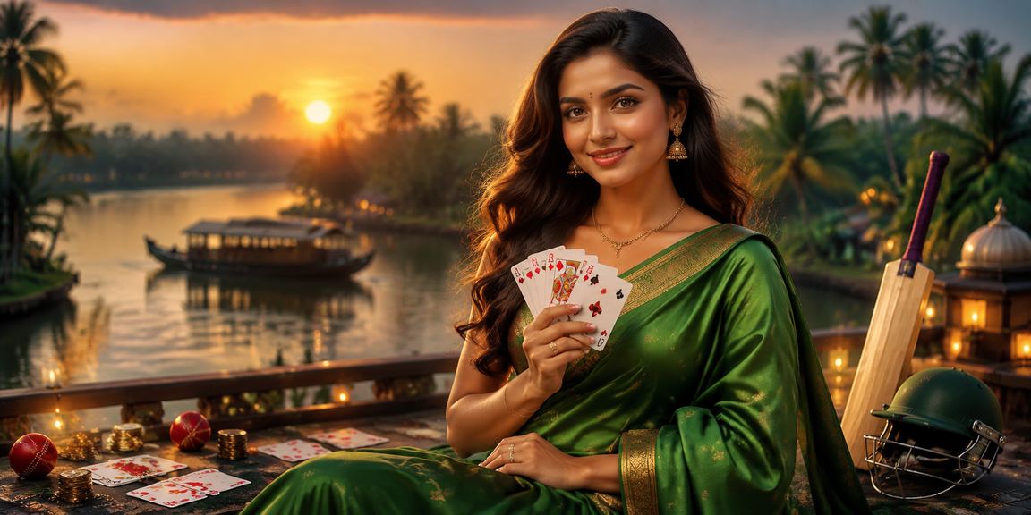 Kerala backwaters scene reflecting vibrant cricket betting culture